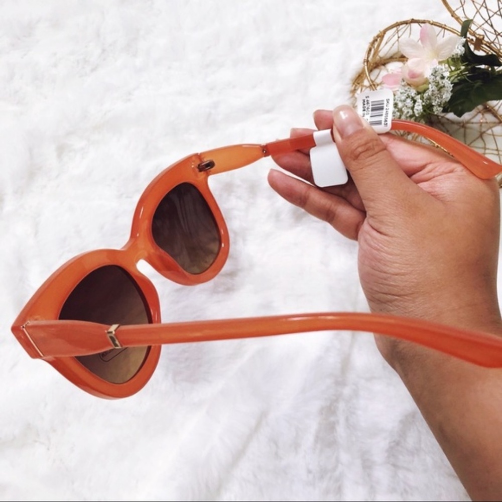 LOFT Apricot Pink Pastel Cateye Sunglasses - Picture 8 of 8